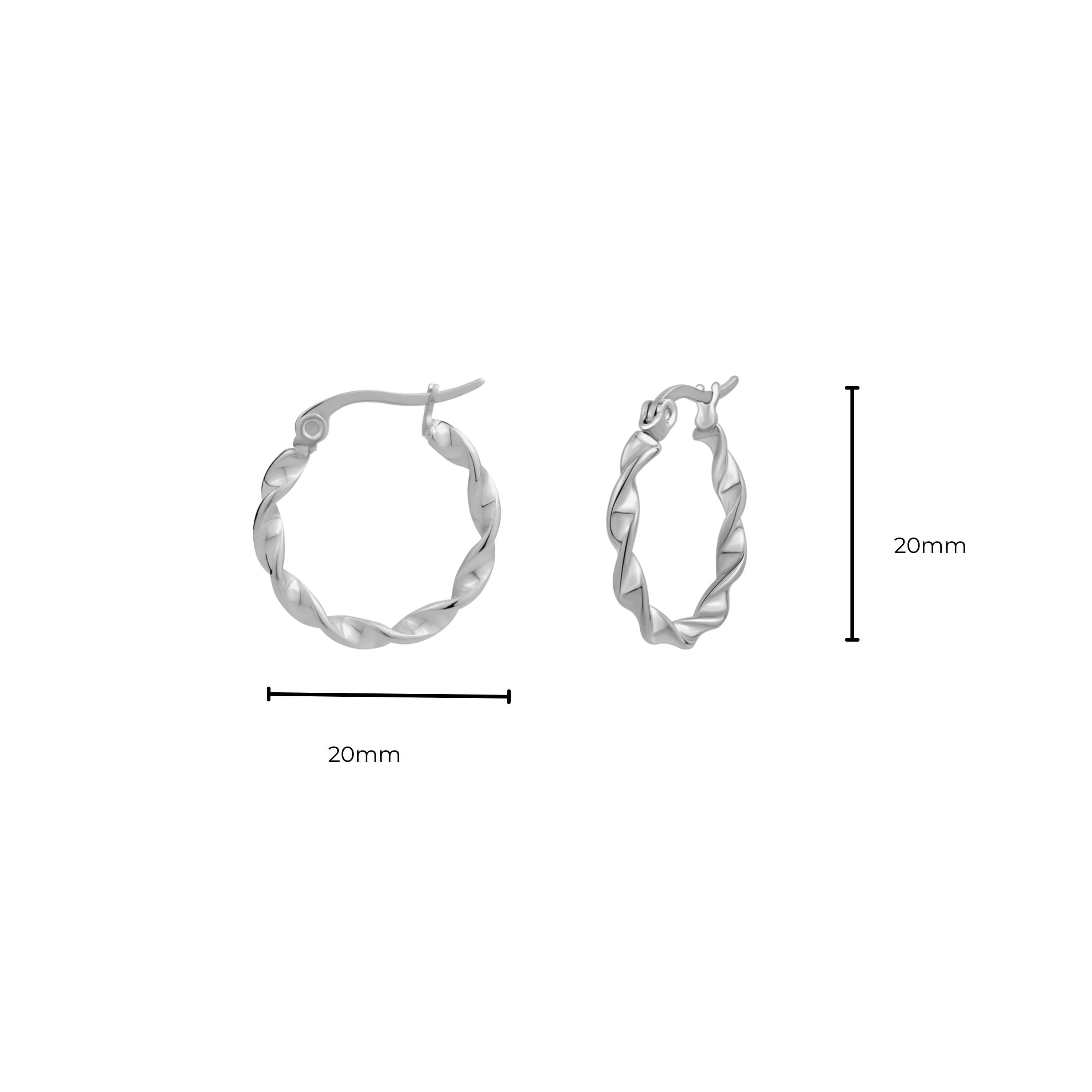 Sensitive Skin Stainless Steel Twisted Hoop Earrings for Women