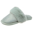 thumbnail image 6 of Plus Size 35-43 Shoes for Women Winter Warm Rhinestone Fur Slippers Female Indoor Soft Lady Home Slipper Zapatos De Mujer Slides (Pink,42), 6 of 7