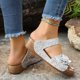 thumbnail image 4 of Sandalias de Cuña de las Mujeres de Moda Fish-Mouth Open-Toe Zapatillas de Suela Gruesa con Flores Que Brillan para la Primavera Y el Verano All-Match Beach Zapatos Casuales de las Mujeres, 4 of 9