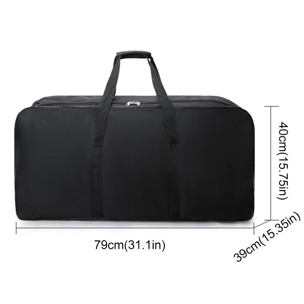 Travel Luggage Bag Foldable Wheel Bag Waterproof Travel Duffel Bag  Shoulder Straps- Use as Luggage or Backpack for Men/Women (Black)