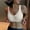 White, variant on Crunowin Women's Sports Bra, Breathable Comfort Push Up Traceless Everyday Underwear Beige L