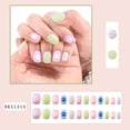 thumbnail image 3 of Muli-color Flower Artificial Nails Summer Fresh Flower Design Fake Nail for Finger Nail DIY at Home  Glue Models, 3 of 7