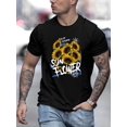 thumbnail image 1 of [Summer Perfect Short Sleeve T-Shirt] Men's Casual Short Sleeve T-Shirt with Sunflower Print - Soft Cotton, Stretch Fit, Round Neck - Perfect for Summer, 1 of 6