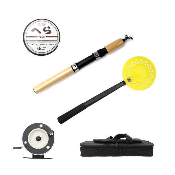 Sonducket Kit de pesca múltiple multifuncional retráctil de 5 uds., Kits portátiles, durabilidad artesanal, deportes de invierno de larga Pescar 75cm
