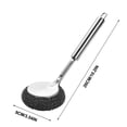 thumbnail image 3 of Stainless Steel Pot Brush Long Handle Pot Brush Artifact Kitchen Cleaning Pots And Bowls Universal Steel Brush, 3 of 9