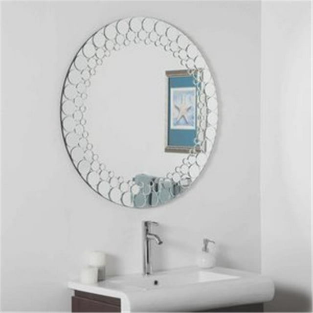 Decor Wonderland SSD005 35 in. Round Circles Bathroom Mirror