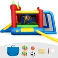 thumbnail image 4 of Topbuy Inflatable Castle Bounce House Kids Slide Jumping Playhouse with Ball Pit and Dart Board, 4 of 10