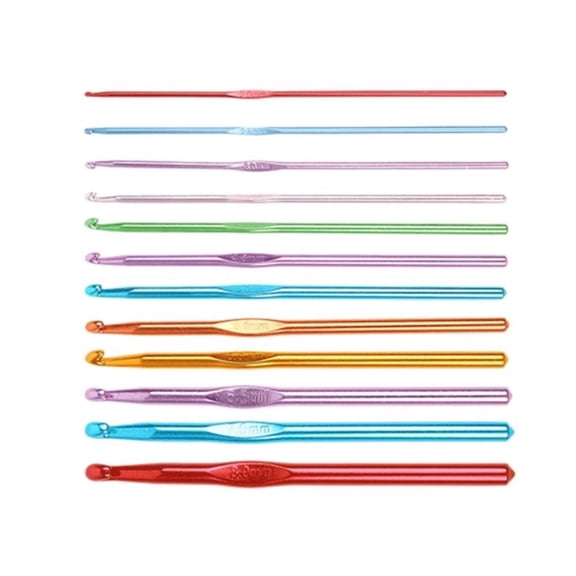 Crochet Hooks Set, Aluminum Handle Knitting Needles for Arthritic Hands, Crochet Needles for Yarn Craft, Nice Gift for Women