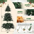thumbnail image 3 of Árbol de Navidad Artificial Degradado Rosa 6 Pies | 750 Puntas Flocadas + Luces Cálidas + Base de Acero | Montaje Fácil, 3 of 8