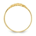 thumbnail image 2 of 14K Yellow Gold Ring Band Fashion Diamond-cut Textured Ridged Dome, Size 5, 2 of 5