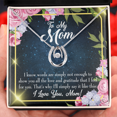 thumbnail image 2 of To Mom Words Not Enough Lucky Horseshoe Necklace Message Card 14k w CZ Crystals, 2 of 7
