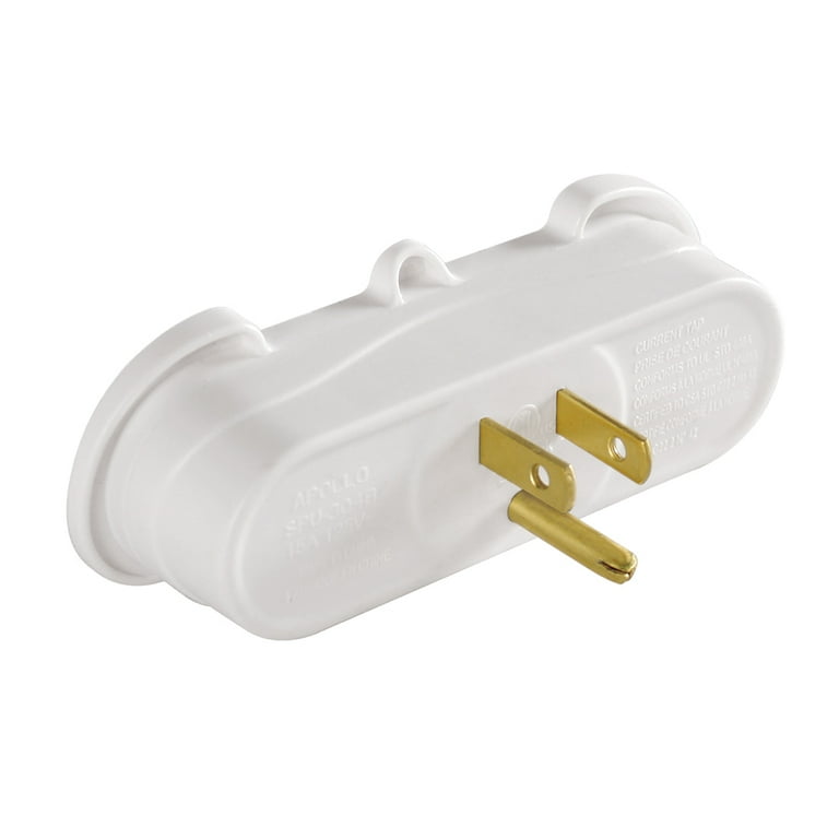 Hyper Tough 3-Outlet Grounded White Plug-In Type Wall Tap