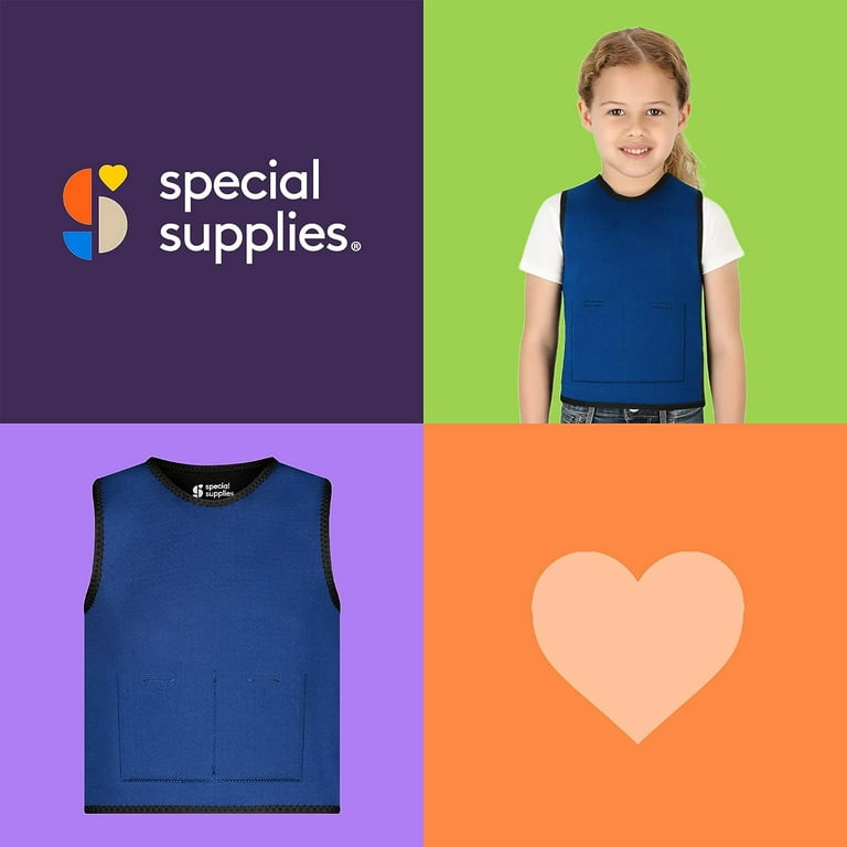 Special Supplies Weighted Sensory Compression Vest for Kids with Processing  Disorders, ADHD, and Autism, Calming and Supportive with Adjustable Weight