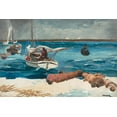 thumbnail image 2 of Homer, Winslow 32x23 White Modern Wood Framed Museum Art Print Titled - Nassau, 2 of 4