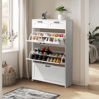 Ikea STÄLL Shoe cabinet with 3 compartments, white 2206.23262.204