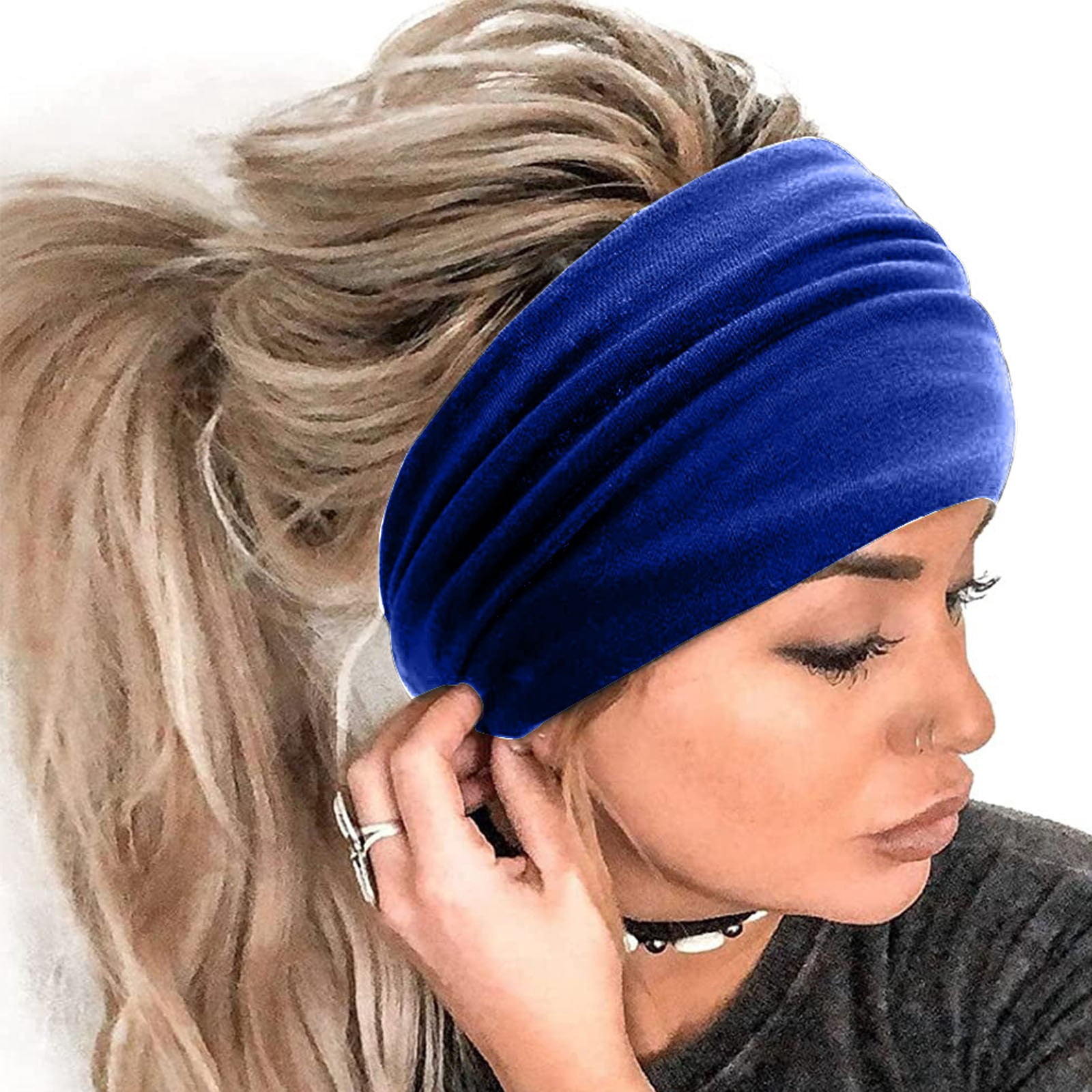Lot 6 Bandeaux Tête Femmes Bohème Large Élastique – Bandeau Yoga Sport Doux, Antidérapant, Imprimés Colorés Chics