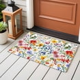 thumbnail image 4 of 2x3 Ft Entryway Area Rug, Leaf Flower Kitchen Rug Runner Washable Floor Mat, Plant Floral Garden Leaf Spring Summer Non Slip Indoor Door Mat Throw Carpet for Bathroom Living Room Bedroom, 4 of 8