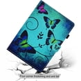 thumbnail image 5 of ELEHOLD Pattern Leather Case for iPad Pro 11 inch 2024 ,Magnetic Clasp Folio Flip Smart Case Card Slots Kickstand Shockproof Cover for iPad Pro 11" 2024,Butterfly, 5 of 8
