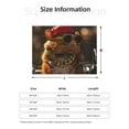 thumbnail image 5 of Honeii Hip-Hop Guinea Pig. print throw blanket, crafted from cozy cotton flannel, offers versatile home decor as a bedding suitable for all seasons.-40"x30", 5 of 6