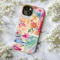 thumbnail image 5 of Watercolor Tropical Summer Phone Case, Beach Floral Surfboard Collage Cover for iPhone 17 16 15 14 13 12 11 Pro Plus Mini, 5 of 6