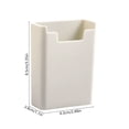 thumbnail image 3 of Magnetic Pen Holder for Whiteboard, Wall-Mounted Plastic Marker Storage Caddy, Large Capacity Suction Container, Open Top, 1 Pack (White), 3 of 6