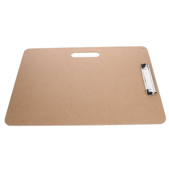 Wooden Drawing Board for Writing Use Brown Lightweight Portable with Clip 1 Piece