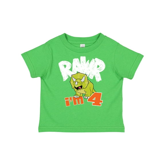 Inktastic Rawr I'm 4 Baby Triceratops Boys or Girls Toddler T-Shirt