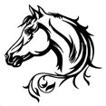 thumbnail image 1 of Moda cabeza de caballo reflectante coche camión vehículo cuerpo ventana calcomanías pegatina Decoración, 1 of 3