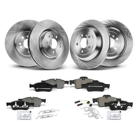 Brake Pad and Rotor Kit 12 - Compatible with 2006 - 2011 Mercedes-Benz ML350 2007 2008 2009 2010