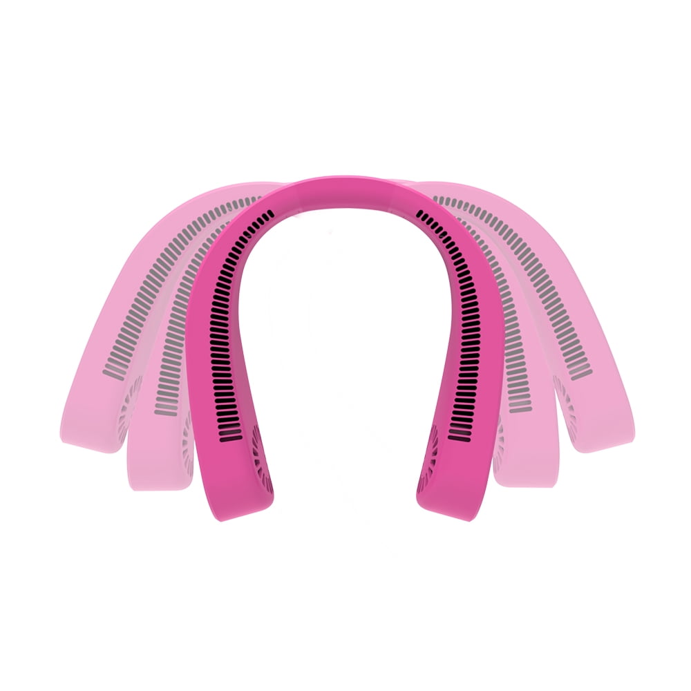 Mainstays Portable Rechargeable Neck Fan, Outdoor, Pink