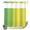 Yellow, variant on No Hook Shower Curtain, Green Blue Ombre Striped Shower Curtains for Bathroom with See Through Top Window, Modern Color Vertical Waterproof & Washable Bath Curtain Long 72"x78"