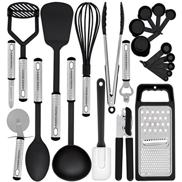 Kitchen Utensil Set 23 Nylon Cooking Utensils Kitchen Utensils With Spatula Kitchen Gadgets Cookware Set Best Kitchen Tool Set Gift By Homehero Walmart Com Walmart Com