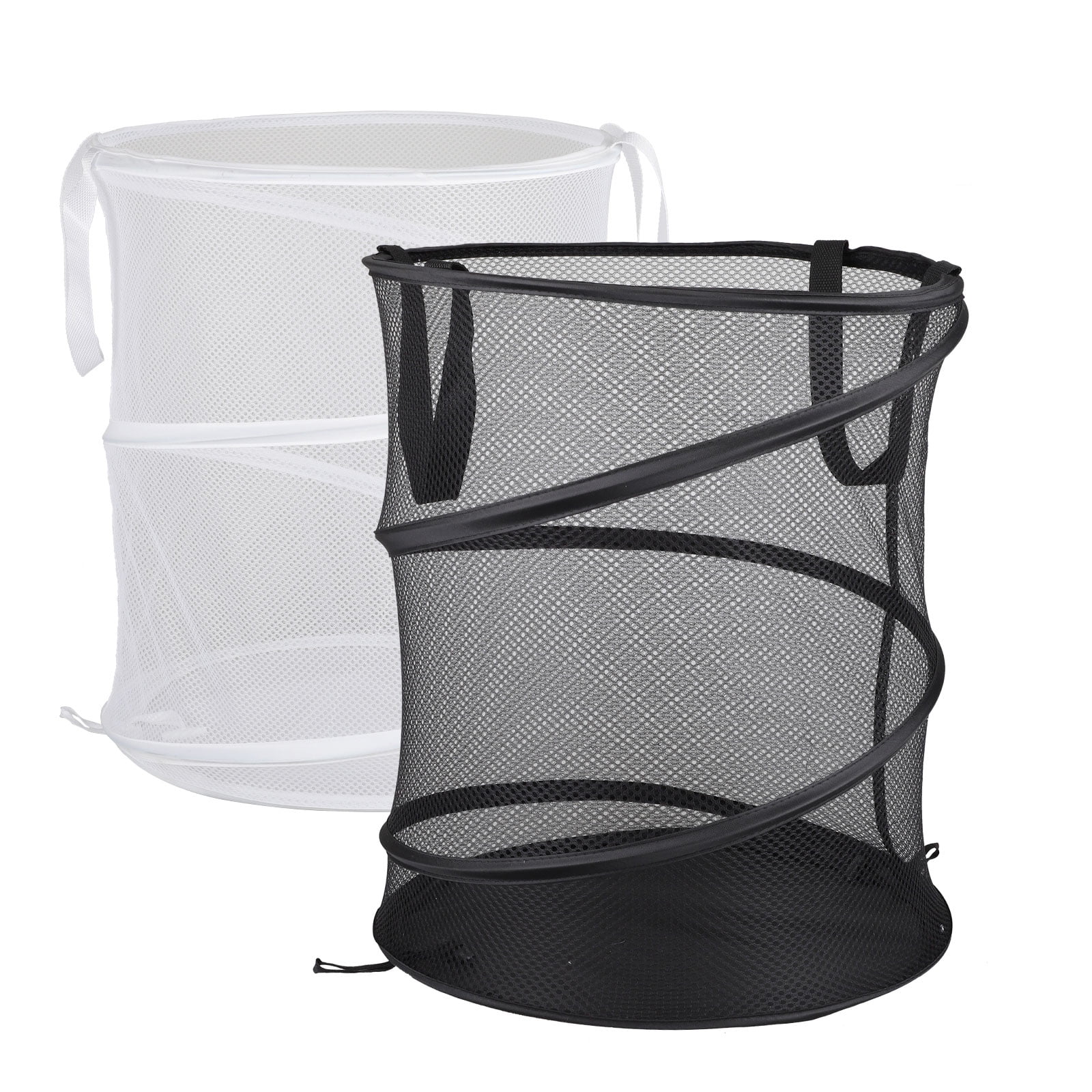 Foldable Portable Washing Net Clothes Laundry Basket Bag Bin Mesh Hamper Storage 