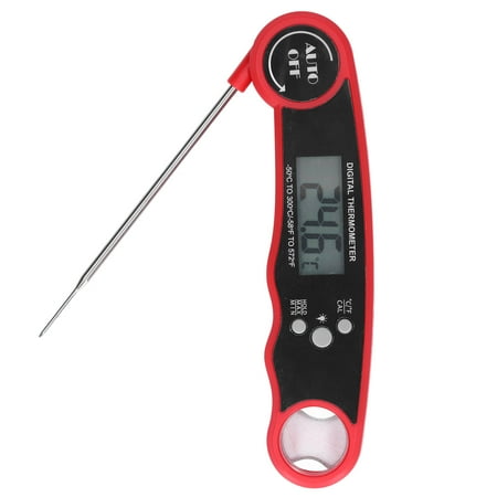 

304 Stainless Steel Food Thermometer Folding Probe Meat Thermometer with Backlight for BBQ Cooking