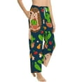 thumbnail image 2 of Bingfone Pajamas For Women,Cute Hedgehogs Cactus Blue Pajama Pants With Pockets-Xx-Large, 2 of 9