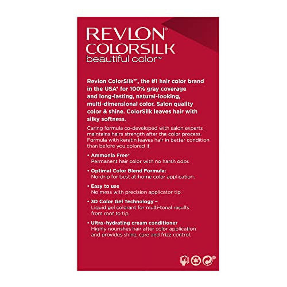 Revlon Colorsilk Beautiful Permanent Long Lasting Color Hair Dye with 3D Color and Keratin, 04 Ultra Light Natural Blonde, 2 PACK