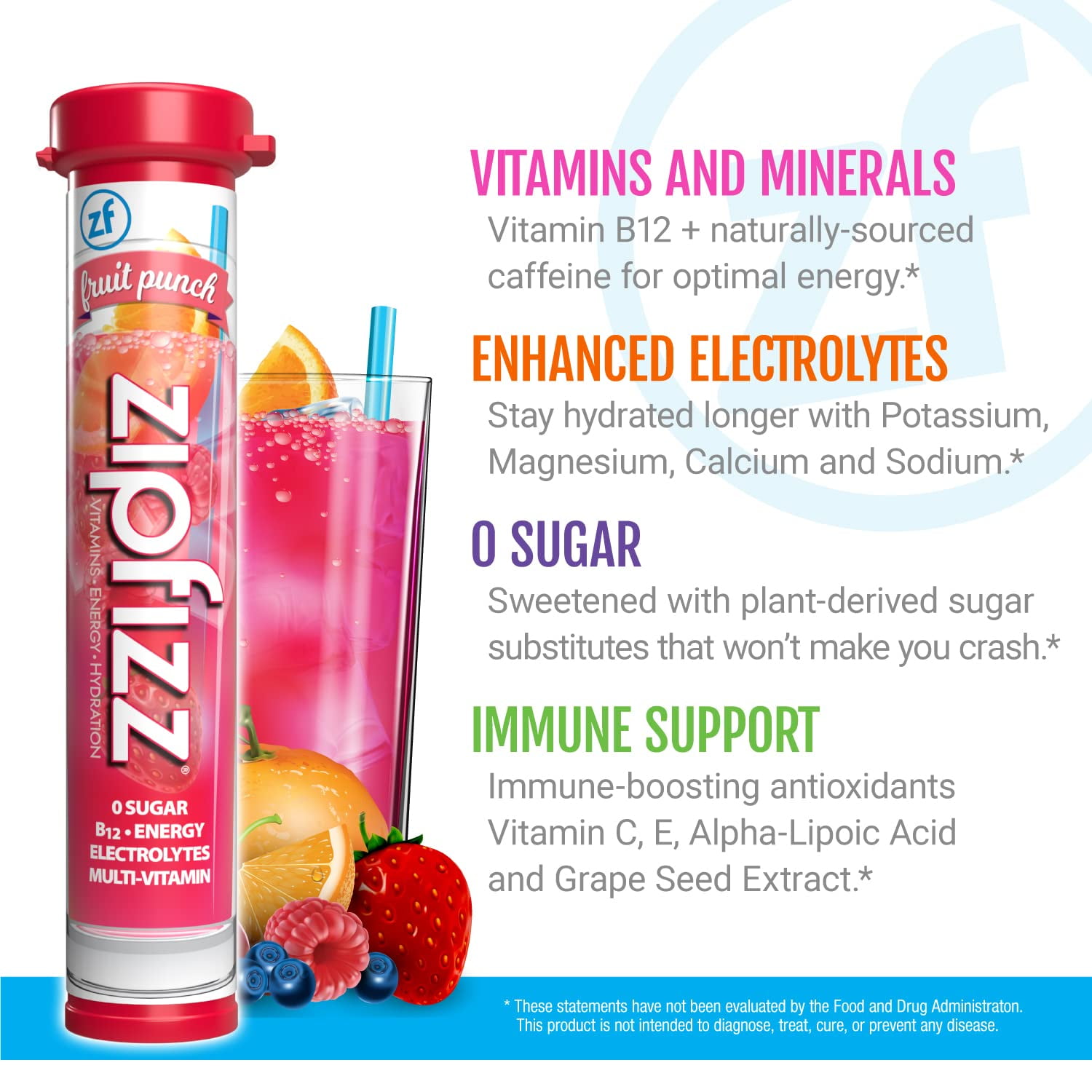 Zipfizz Energy Drink Mix, Electrolyte Hydration Powder with B12
