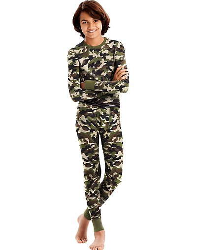 hanes camo thermal