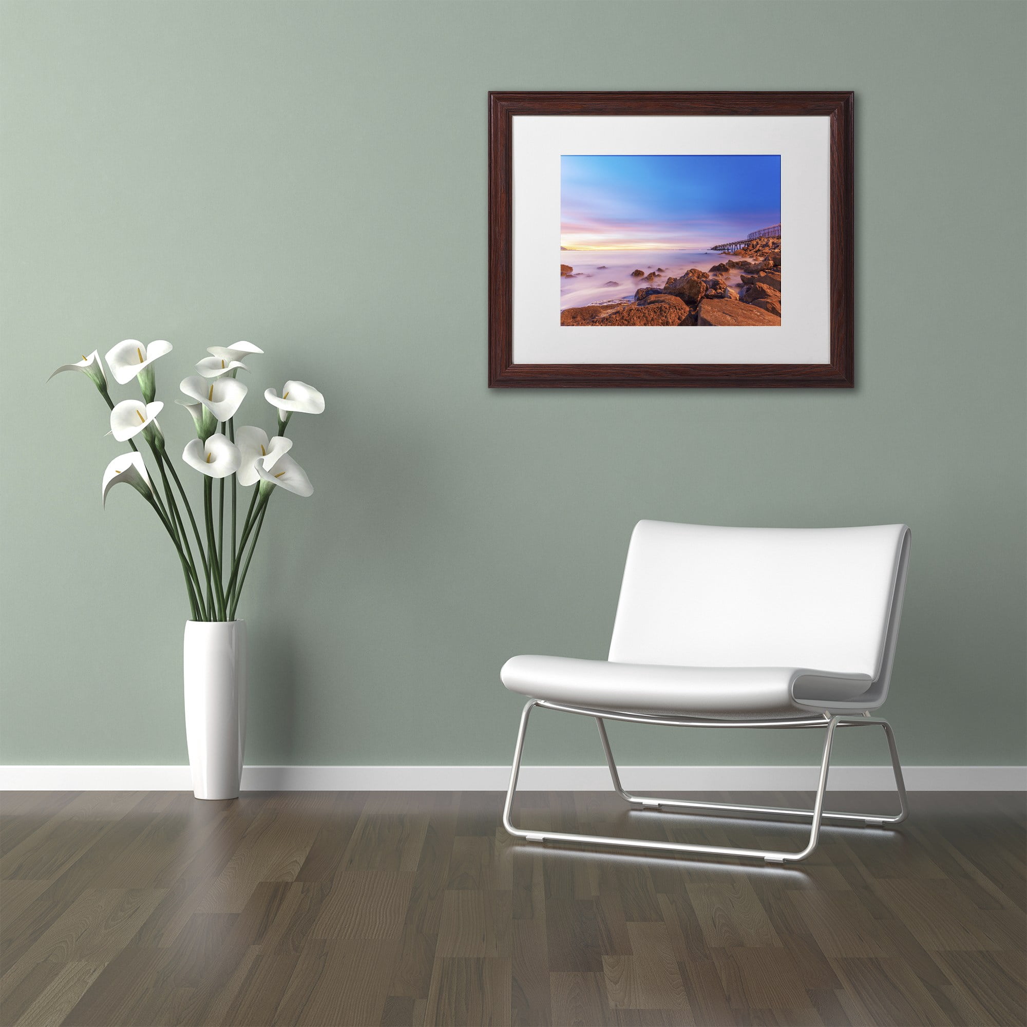 Chris Moyer 'Low Shoals View' Matted Framed Art