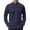 Navy, variant on Men's Oxford Shirt Solid Casual Button Down Collar Shirts Long Sleeve Dress Polo Shirts with Pocket, 2XL