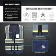 thumbnail image 2 of AYKRM High Vis Reflective Navy Safety Vest for Women Men Security Pocket Zipper, 2 of 5