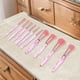 thumbnail image 5 of Conjunto de 10 Pcs de Brochas de Maquillaje Livianas para Viajes de Negocios de Bargains Únicos, Fibra Artificial de Lana Plástica Rosa, 5 of 5