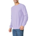 thumbnail image 4 of Unique Bargains Men's Long Sleeve Basic Round Neck Pullover Sweatshirt M Purple, 4 of 6