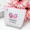 thumbnail image 3 of Vjnyvs Mini PU Coin Purse Pouch Cute Strawberry Mini Wallet Zipper Wallets Coin Purse Pouch Storage Key Bag for Credit Card ID Card Lipstick, 3 of 7