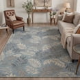 thumbnail image 3 of GENIMO 2' x 6' Runner Rug, Machine Washable Non Slip Low Pile Hallway Runner Rug for Kitchen Laundry Room, Garden Floral, Dusty Blue, 3 of 7