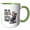 Green/White, variant on 3drose, Funny Design I Am So Tired of Babysitting. Mothers Day Gift, Card, 11oz Two-tone Blue Mug