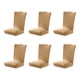 thumbnail image 1 of Advancent 6 sillas con fundas para asientos de sillas, alta elasticidad y fácil de cuidar, funda elástica para asiento de silla Decoración del hogar Bronceado suave, 1 of 6