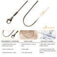 thumbnail image 5 of 555jewelry 1.2mm Stainless Steel Snake Chain Necklace for Men & Women, Stainless Steel Necklace for Men, Classic Necklace for Women, Simple Thin Delicate Chain Necklace, Coffee, 16 Inch, 5 of 6