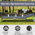 thumbnail image 4 of Grey Outdoor Folding Lounge Chair - Adjustable Chaise for Beach, Patio & Camping - Steel Frame, Breathable Mesh, 74” L x 23” W, 4 of 7