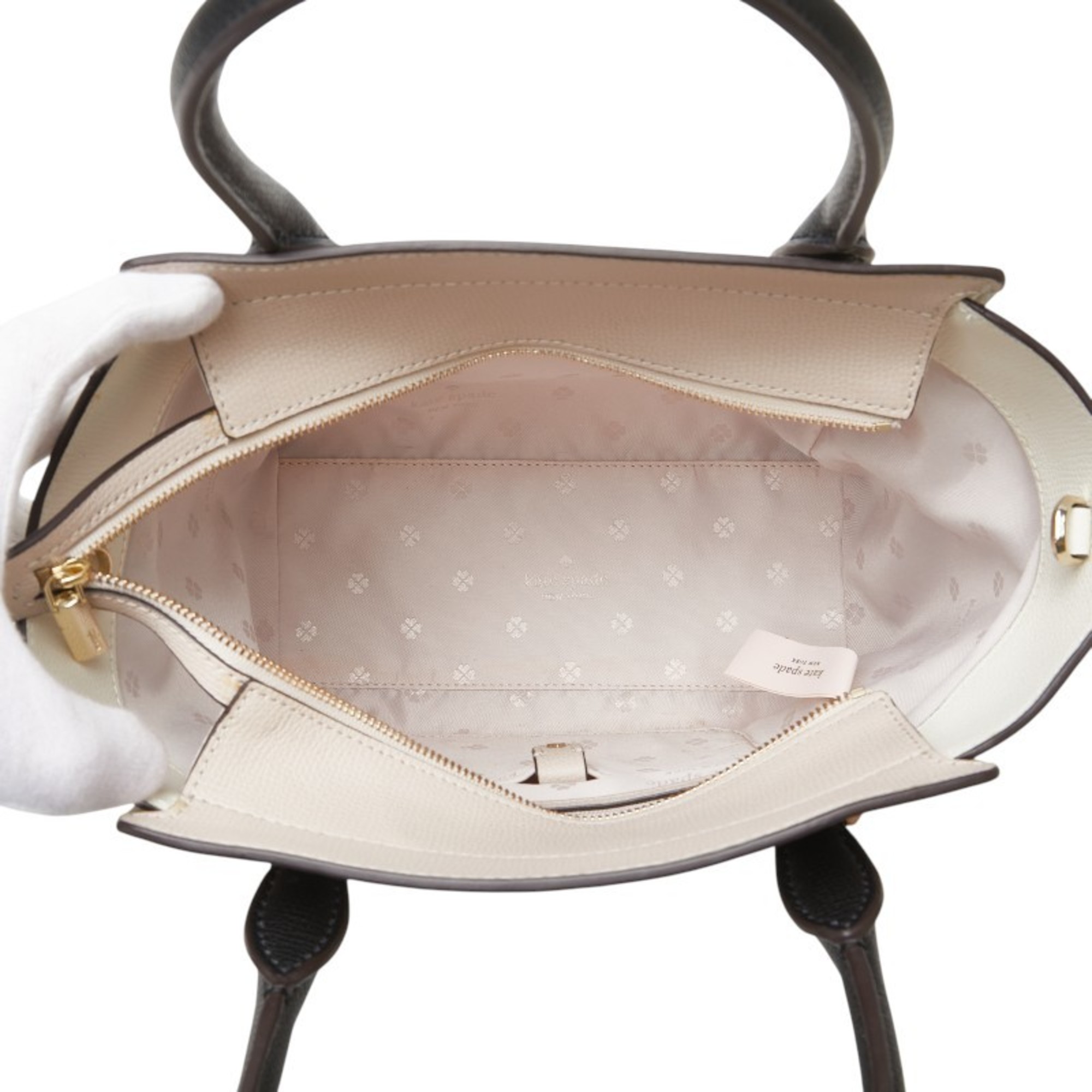 Pre-Owned Kate Spade 2-Way Tote Bag/Shoulder Bag in Pink, White, and Black Leather for Women